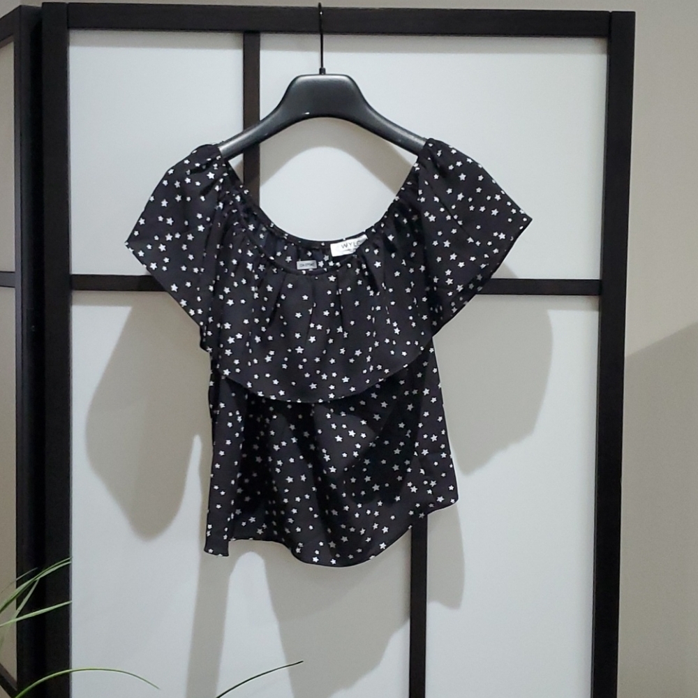 Off the shoulder black top